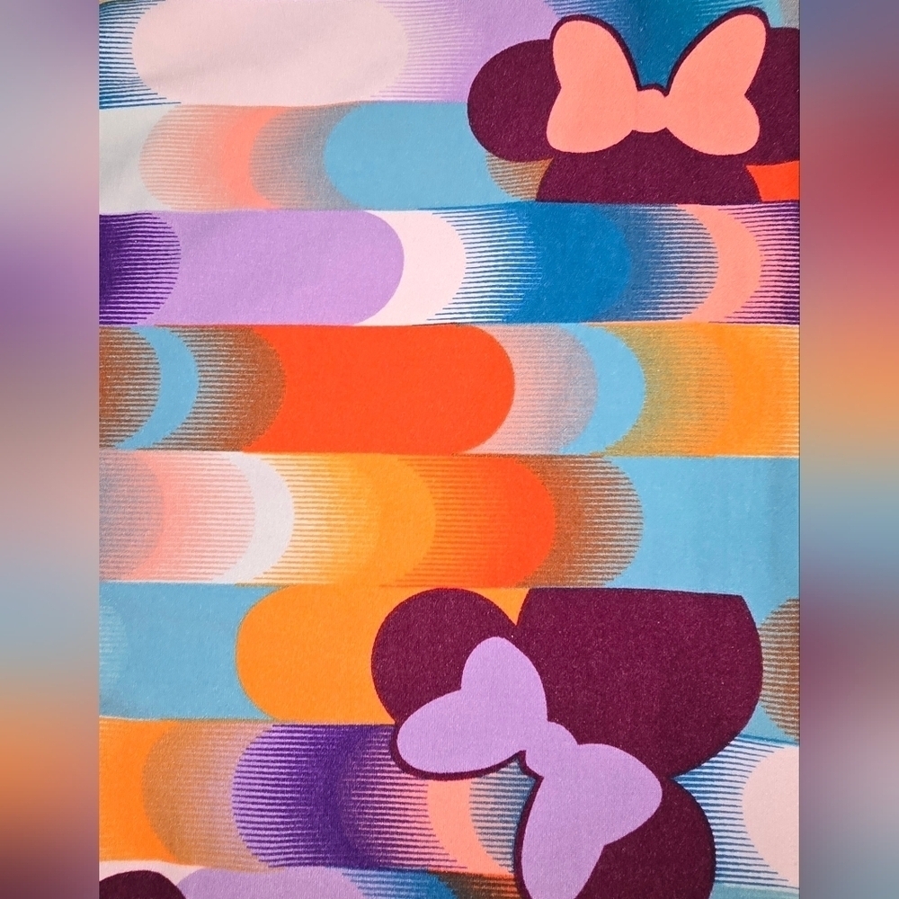 LuLaRoe Minnie Mouse Colorful Disney Leggings Unique Print Tall & Curvy TC2